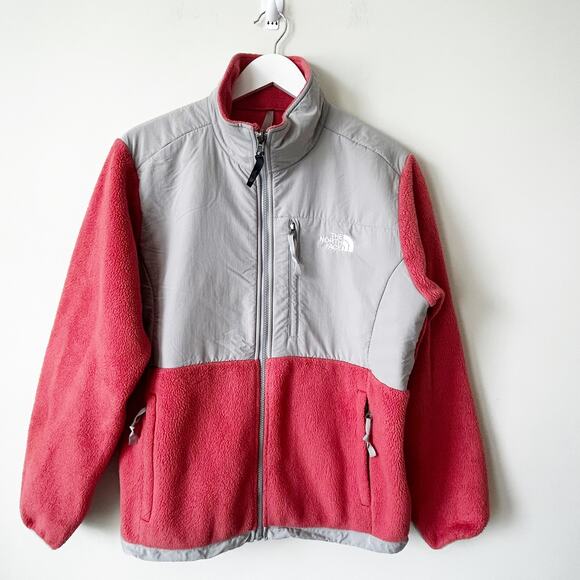 The North Face Denali Fleece Jacket Size Womens L Pink Gray Polartec Vintage Y2K - Picture 1 of 7